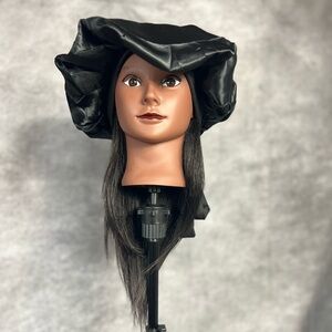 Pink and Black hair bonnet